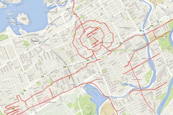 Biker Creates Gigantic Doodles Using GPS Tracking App