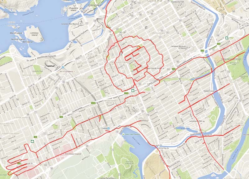 Biker Creates Gigantic Doodles Using GPS Tracking App