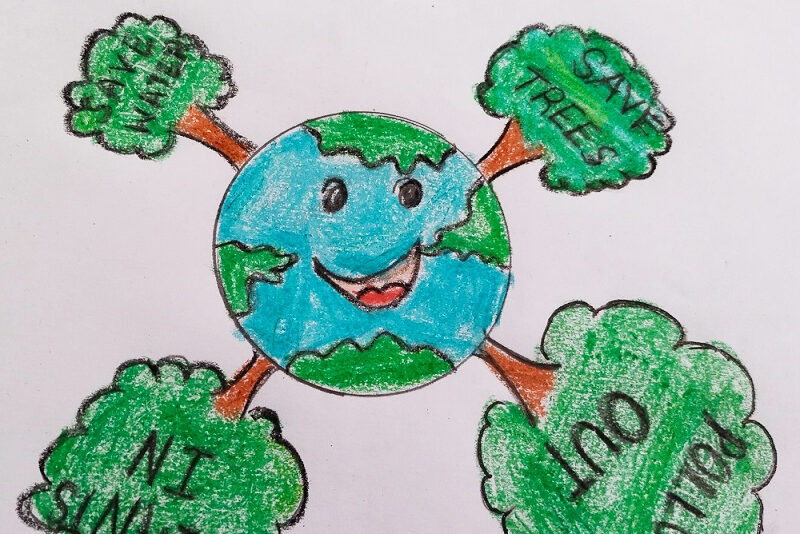 How to draw save earth save life l| Happy earth day drawing poster for  kids... step by step. - YouTube