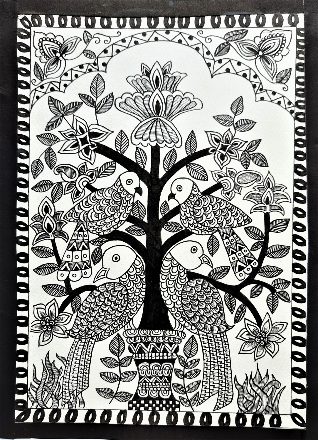 Madhubani - Parrots - RobinAge