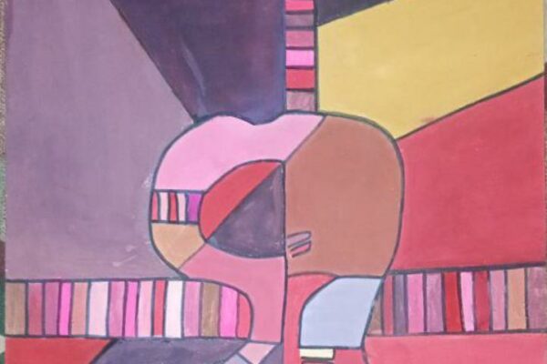 The distortion and cubism of guitar