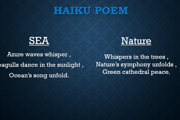 Haiku Poem About Nature and Sea