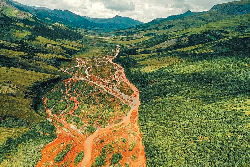 Alaska’s Rivers Turn Orange  