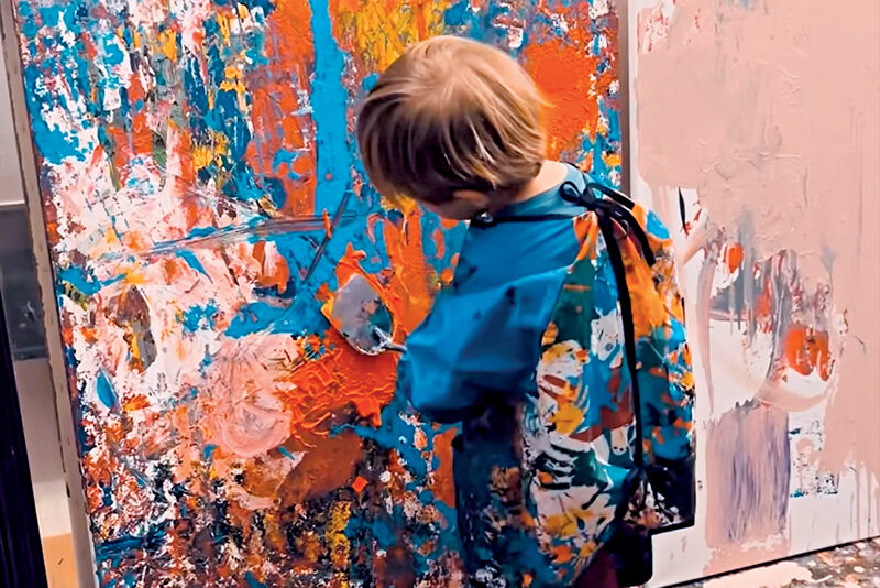 2-year-old German Artist Sells Paintings for $7,000 - RobinAge