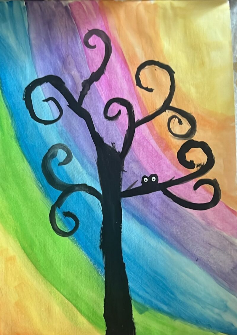 Rainbow Swirly Tree