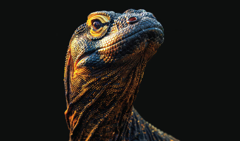 Iron Layer on Komodo Dragons’ Teeth