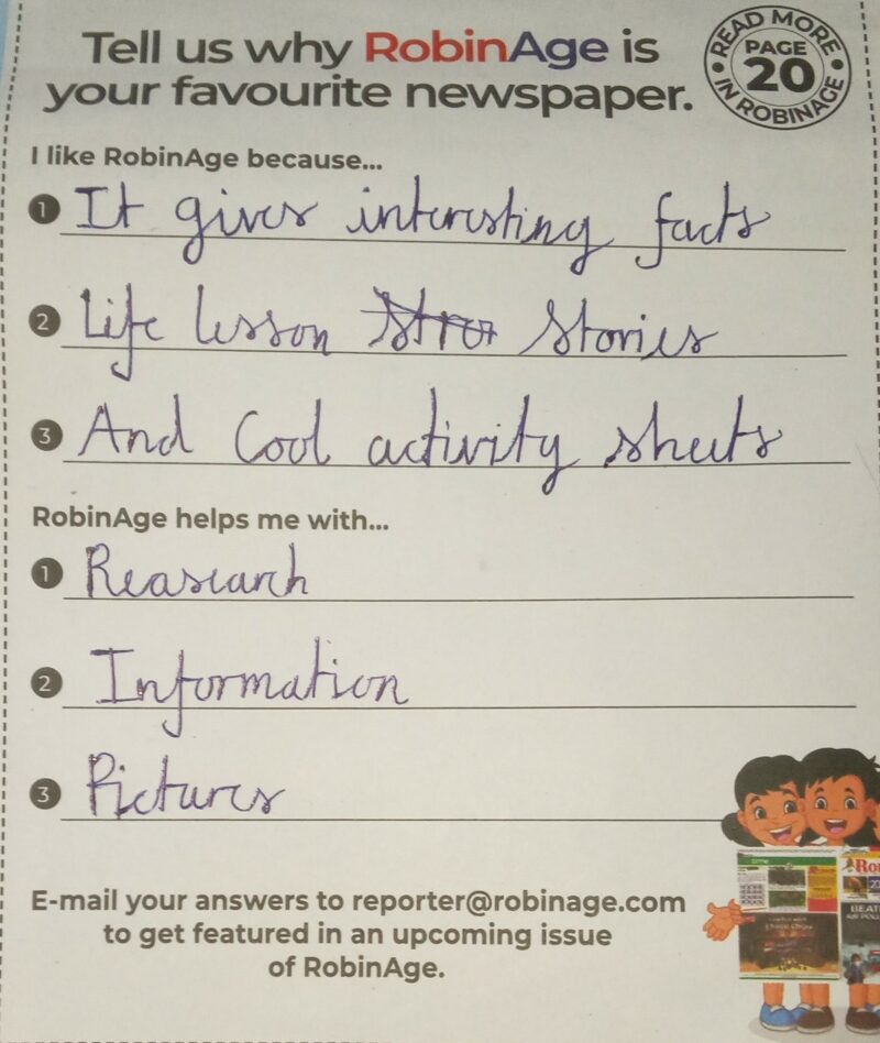 Tell Us Why RobinAge Is Your Favourite Newspaper