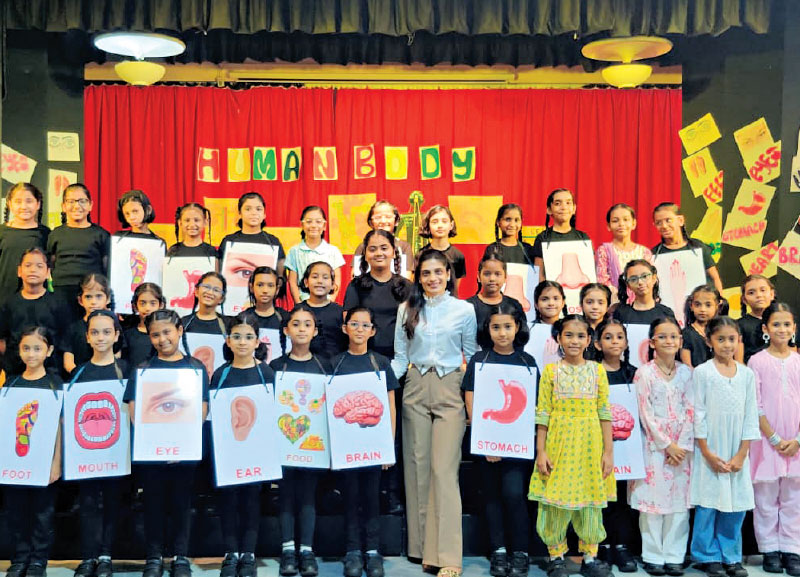 Students of Class 3 Perform Play on Human Body