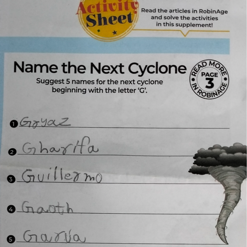 Name the Next Cyclone