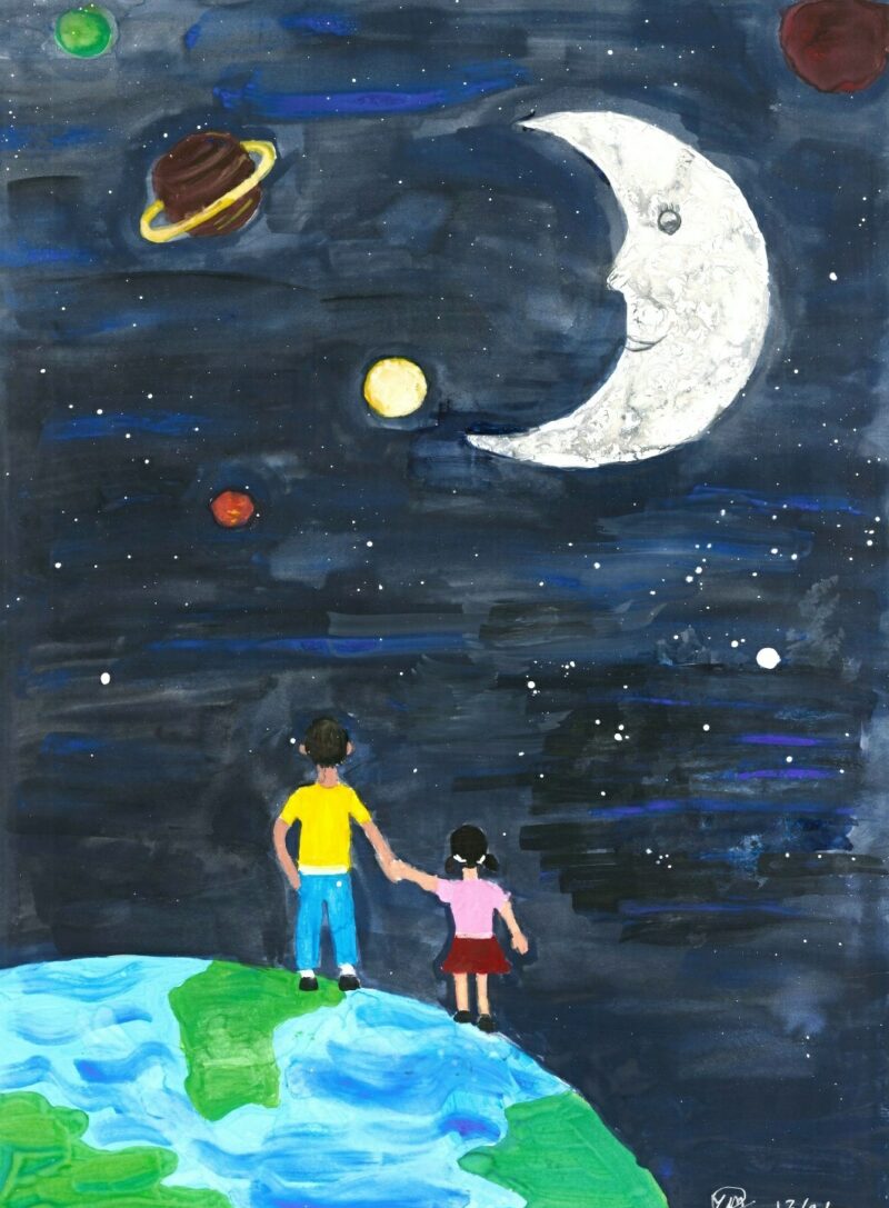 A Conversation Under the Moonlit Sky