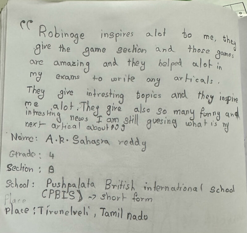 Why RobinAge Is My Favourite Kids’ Newspaper