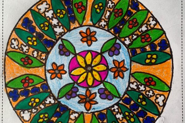 Floor Art: Flower Rangoli