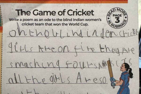 The Game of Cricket: Poem as an Ode to Blind Women’s Cricket Team
