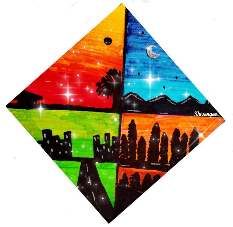 Acrylic Scenery in 4 Shades