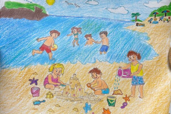 Summer Vacation Time on a Beach