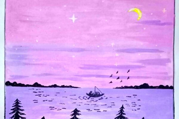 Clear Purple Moonlight