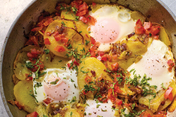 Parsi Eggs on Potato