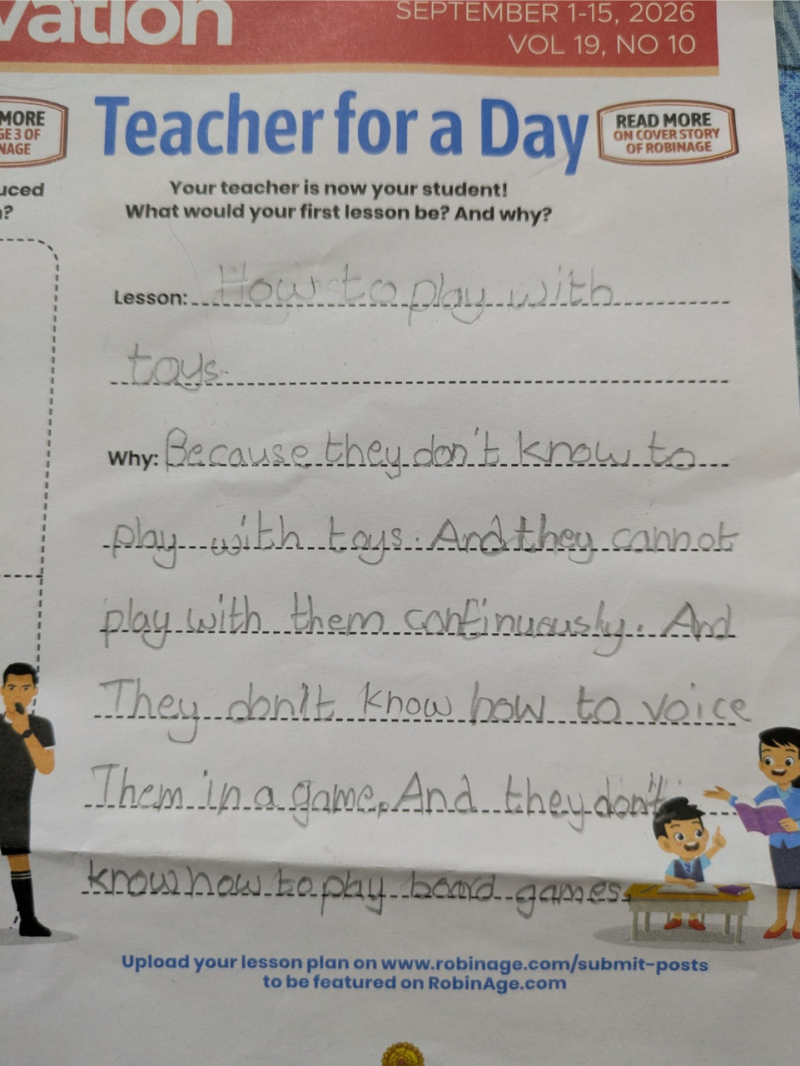 Teacher for a Day