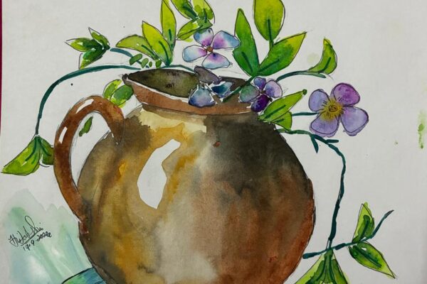 A Vase With Flowers
