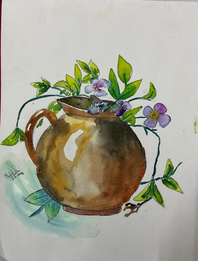 A Vase With Flowers