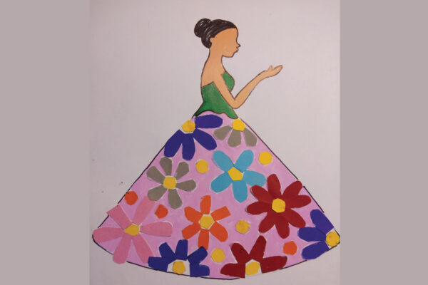 Paper Flower Girl