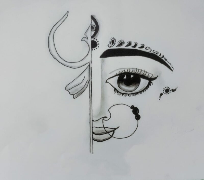 Maa Durga Sketch